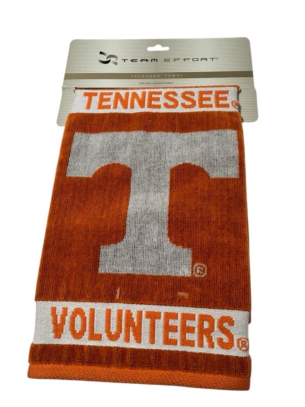 Vintage Tennessee Volunteers Jacquard Towel Golf Team Effort w/Clip 16 x 24" New